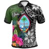 Guam Men'S Turtle Plumeria Banana Leaf Custom Print Polo T-Shirt