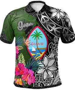 Guam Men'S Turtle Plumeria Banana Leaf Personalized Polo T-Shirt