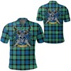 Gunn Ancient Tartan Golf Shirt With Celtic Scottish Detailing - Celebrate Your Scottish Roots