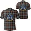 Gunn Weathered Tartan 3D Athleisure Polo Shirt - Stand Out In Scottish Fashion
