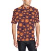 Halloween Pumpkin Print Polo Shirt - Perfect For Fall