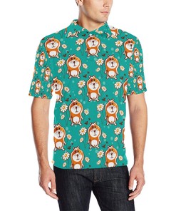 Hamster Pattern Polo Shirt - Fun For Animal Lovers