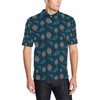 Hand-Drawn Blue Men'S Polo Shirt With Sea Turtle Design Personalized 3D Polo Shirt