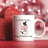 Happy Valentine's Day Cow Mug Set - Cute Valentine for Girlfriend, Wife, and Coffee Lover