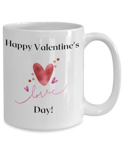 Happy Valentine's Day Love Mug Set- Valentine's Day Mug for Her and Him with Quotes and Cute Mugs