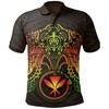 Hawaii Reggae Kanaka Maoli Turtle Manta Ray 3D Printed Polo Shirt For Men
