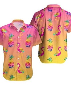 Hawaiian Flamingo Polo Shirt - Perfect For The Beach