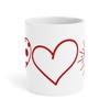 Heartwarming Red Hearts Ceramic Mug, 20Oz, Perfect Valentines Day Coffee Mug Gift Idea