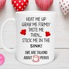Heat Me Up Mug - Naughty and Funny Valentines Day Gift for Him with Double Mug Set