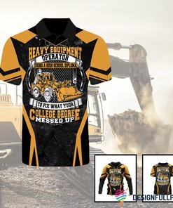 Heavy Equipment Operator Skilled Trades Polo Shirt For Graduates