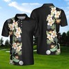 Hibiscus Polo Shirt For Golfers - Ideal Gift