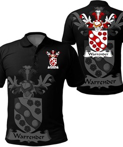 History Buff'S Favorite - Warrender Family Crest Golf Polo Shirt With Personalized Polo T-Shirt