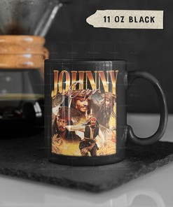Homage Coffee Mug for Johnny Depp Fans with Tribute, Justice, and Vintage 90s Gift Ideas