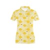 Honey Bee Honeycomb Print Women'S Polo Shirt - Ideal For Honeybee Fans