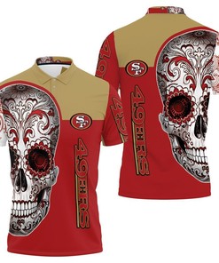 Hoodie San Francisco 49Ers Sugar Skull 3D Polo Shirt With Polo Collar - Fan Gift