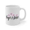 Hugs and Kisses Hearts Valentines Day Mug - Romantic Gift Idea for Couples