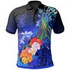 Humpback Whale And Tropical Flowers 3D Polo Shirt - Vibrant All Over Print