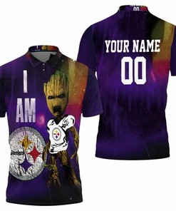 I Am Groot Pittsburgh Steelers 3D Polo Shirt - Best Gift For Fans
