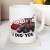 I Dig You Funny Valentine Mug Set - Men Valentine Gift - Valentines Day Humorous Mug
