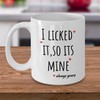 I Licked It, So Its Mine Valentines Mug Set - Funny Coffee Mug Gifts For Girlfriend