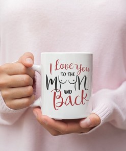 I Love You To The Moon And Back Valentines Mug Set - Naughty Valentines Mug - Funny Gift For Valentine