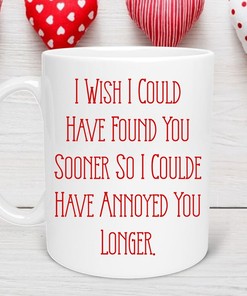 I Wish I Could Have Found You Sooner Funny Valentines Day Mug - Cute Gift for Girlfriend