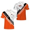 Ideal Fan Gift: Button Up Denver Broncos Polo Shirt With Polo Collar