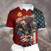 Independence Day Eagle Patriot Polo Shirt - Show Your Patriotism With This Bold Polo Shirt
