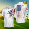 Independence Day July 4Th American Flag Polo Shirt For Golf Lovers - Perfect For Patriot Golfers