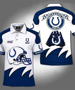 Indianapolis Colts 100Th Nfl Season Celebration 3D Polo Shirt: Perfect Gift For Fans
