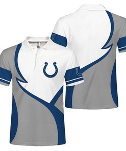 Indianapolis Colts Button Up Polo Shirt: Perfect Gift For Fans With 3D All Over Print
