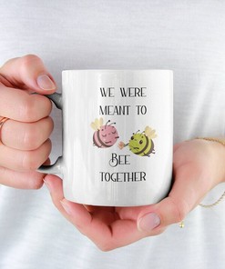 Inspirational Bee Mug - Romantic Valentines Day Coffee Mug Gift for Him and Her