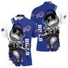 Jack Skellington And Zero 3D Buffalo Bills Polo Collar Shirt With All-Over Print Design