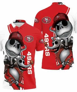 Jack Skellington And Zero San Francisco 49Ers 3D Printed Polo Shirt - Fan Gift With 3D T-Shirts Ideas