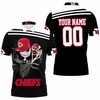 Jack Skellington Inspired Kc Chiefs Nfl Fan 3D Personalized Polo Shirt