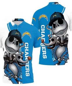Jack Skellington Los Angeles Chargers Polo Shirt - The Perfect Halloween Fan Gear