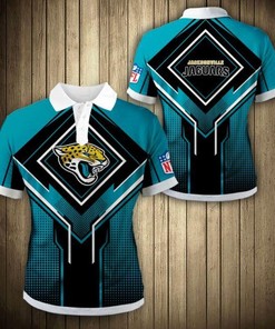 Jacksonville Jaguars Square Lattice Polo Shirt - Perfect Gift For Fans Of Artistic Jaguars Apparel