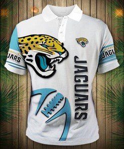 Jacksonville Jaguars Zigzag Casual Polo Shirt - A Must-Have For Fans Of Asymmetrical Jaguars Wear