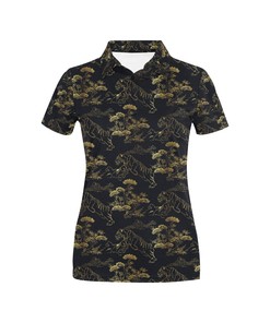Japan Style Tiger All Over Print Polo Shirt - Cool And Contemporary Design With Polo Collar