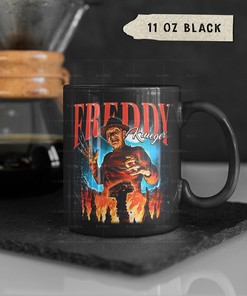 Jason's Nemesis Freddy Krueger Retro Coffee Mug: Horror Movie Halloween Mug with Quotes