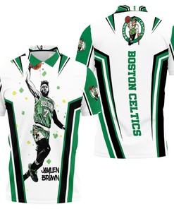 Jaylen Brown 7 Boston Celtics Art Polo Shirt - Stand Out With Artistic Style And Support For Jaylen Brown