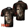 Jesus And Lion 3D All Over Printed Unisex Polo Shirt For Bold Believers
