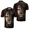 Jesus And Lion 3D All Over Printed Unisex Polo Shirt For Fearless Christians