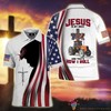 Jesus Is My Rock And That'S How I Roll Orange Tractor Polo Shirt - Great Gift For Christian Farmer Fans