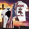 Jesus Is My Rock And That'S How I Roll Red Tractor Polo Shirt - Ideal Gift For Christian Farmer Fans
