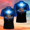 Jesus Is My Savior Blue Cross Polo Shirt - Simple Yet Profound