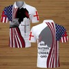 Jesus One Nation Under God American Flag Jesus Cross 3D Polo Shirt - Patriotic And Faithful