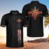 Jesus Saved My Life American Flag Polo Shirt #H- Perfect Gift For Patriotic Christian Fans Who Love To Show Their Faith