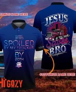 Jesus - Trucker Unisex Polo T-Shirt Featuring A Bold Message
