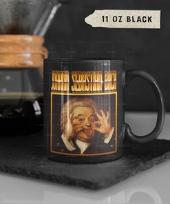 Johann Sebastian Bach Classical Music Artist Mug | Pianist J.S Bach Retro Mug | Classic Music Mug | J.S Bach Coffee Mug